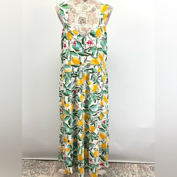 AVA & VIV Lemon Floral Midi Dress size XXL - Picture 1 of 12